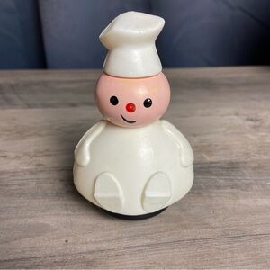 Vintage 1970s Fisher‎ Price Baker Man CHEF Roly Poly Weeble Wobble Toy